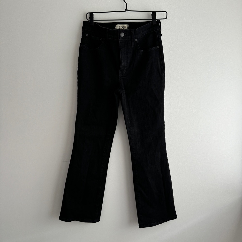 Madewell Kick Out Crop Black Jeans Size 28 - Picture 5 of 6
